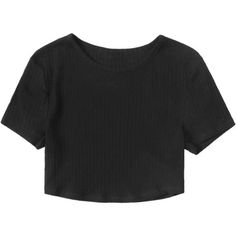 New Product 100% Spandex Pull On Closure 5% Spandex Rib-Knit, Round Neck, Short Sleeve, Solid Basic, Slim Fit, Summer Crop Top Casual And Basic Style; Match With Pants, Skirts, Shorts And Jeans Elegant And Cutt; Great For Casual Ocassions Please Refer To The Size Measurement In Image Before Ordering Black Short Sleeve Elastane Crop Top, Black Elastane Crop Top With Short Sleeves, Basic High Stretch Black Tops, Casual Black Seamless T-shirt, Black Ribbed Elastane Tops, High Stretch Ribbed Basic Tops, Black Ribbed Fitted Tops, Black Seamless Fitted Top, Black Fitted Seamless Top