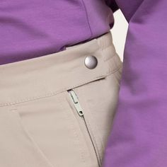 Zippers can pull from top & bottom. Bottom zipper creates large ankle openings, allowing the wearer to step into pants with shoes on Stretch waistband adjusts for all body types but looks just like a polished chino waistband Front magnet secures pants at waist Extra-comfortable, stretch fabric Uniquely designed ergonomic fit ensures pants won’t slide or bunch while seated (even when sitting for a long time) Extra-long (and discreetly hidden) zipper pulls Ideal fit for sitting (even for long dura Versatile Bottoms With Zip Fly For Spring, Versatile Spring Bottoms With Zip Fly, Versatile Spring Pants With Zipper Closure, Chinos For Women, Dress Pants For Women, Body Types Women, Adaptive Clothing, Zipper Pants, Zip Dress