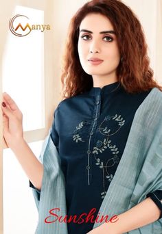 Latest Kurtis, Cotton Silk Fabric, Casual Dresses Plus Size, Embroidered Kurti, Hand Embroidery Dress, Wholesale Catalog, Kurti Designs Latest