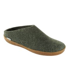 These premium wool felt slippers are so warm and comfortable you'll wear them all winter long. A sturdy rubber outsole provides traction. Felted wool upper and lining are superwarm and comfortable. Rubber outsole for slip resistance. Shaped to follow the contours of your foot so they stay on securely. Imported. Slippers For Men, Men's Slippers, Wool Slippers, Felted Slippers, Open Toed Heels, Crochet Slippers, Slipper Shoes, Mens Slippers, Dream Clothes