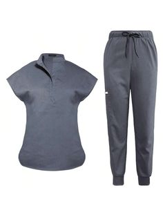 [Warm Reminder]: Please verify your size before placing an order! The last picture is specific size data, the size of this scrub set is slightly smaller than the normal size! If you are not sure, please contact customer service in time to choose the right size for you![Feature]: This nursing set uniform made with our premium blend of 72% Polyester 22% Rayon and 6% Spandex. Package includes comfortable sweatshirt tops and mid-Rise Jogger scrub pant with drawstring. This two piece outfits feminine Relaxed Fit Workwear Sets With Pockets, Two Piece Outfits, Women Nurse, Medical Uniforms, Nurse Uniform, Scrub Sets, Stretch Top, Scrub Pants, Club Outfits