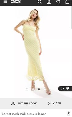 Yellow Spaghetti Straps Midi Dress For Evening, Yellow Spaghetti Strap Midi Dress For Evening, Elegant Yellow Square Neck Midi Dress, Elegant Yellow Midi Dress With Square Neck, Yellow Square Neck Midi Dress For Party, Formal Dresses Graduation, Mesh Midi Dress, Cocktail Dress Formal, Winter Party Dress