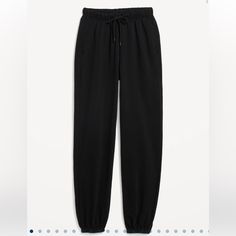 Brand New In Packaging Old Navy Women’s Cinch Sweatpants Size M Black Cozy Fleece 90% Cotton 10% Polyester Black High Waist Athleisure Sweatpants, Black Joggers For Fall Loungewear, Black Sweatpants With Elastic Waistband For Loungewear, Black Sweatpants With Elastic Waistband For Fall, Black Drawstring Pants For Work, Black Joggers With Elastic Waistband For Loungewear, Black Joggers With Drawstring For Workout, Black Sweatpants With Elastic Waistband For Workout, Black Drawstring Joggers For Workout