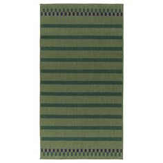 a green and black striped rug on a white background with an area rug in the middle