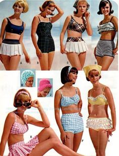 Png Swimsuit, 60s Babydoll, 60’s Fashion, 60s Design, 1960 Fashion, 60s 70s Fashion, 60s And 70s Fashion, Vintage Bathing Suits, Mod 60s