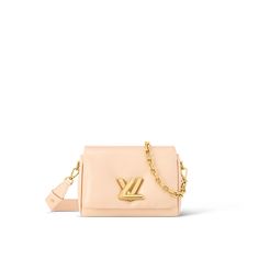 LOUIS VUITTON® - Twist Mm - Beige Classic Flap Bag, Woman Bags Handbags, Louis Vuitton Official, Louis Vuitton Twist, Fall 2023, Vuitton Bag, Classic Flap, Flap Bag, Lambskin Leather