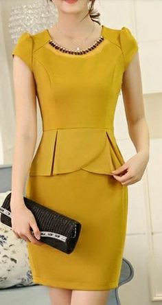 Color Block Bodycon Dress, Short Dress Styles, Womens Dress Suits, Classy Dress Outfits, Classy Work Outfits, African Fashion Dresses, Classy Dress, Fashion Sewing, Sewing Dresses