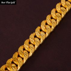 This Shop has a Special Free Gift (Chain) for Every Order. 😊🙏 Item: 1 x Bracelets For: Unisex Type: GOLD PLATED over Brass, Nickel free Gold Purity: 96.5% Surface: Sand Matted Length: ~ 6.5-7 inches Weight: ~ 50 grams Premium Beautiful matted chain bracelet. Stunning traditional look. Lockable s-clasp. Handmade from Thailand. Thai gold plating technic really solid and stunning look. Rewarding your life from hard working, match up your dress, bridesmaid wedding engagement or a gift to someone s Gold Link Bracelets For Anniversary, Gold Cuban Link Chain Bracelet For Anniversary, Gold Chain Bracelet For Anniversary, Gold Cuban Link Bracelet Hallmarked, Gold Link Bracelet Hallmarked, Gold Cuban Link Bracelet Gift, Cuban Chain Bracelet, Real Gold Necklace, Mens Chain Bracelet