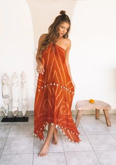 Bohemian Moroccan Maxi Dress | LOVESTITCH Dresses Story Clothes, Tassel Dress, Scarf Dress, Cotton Scarf, Vacation Dresses, Boho Festival, Festival Dress, Beach Dress, Festival Season