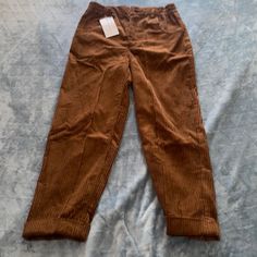 Great Pants Size Small Zipper And Button Closure Waist Elastic Side 15 Inch Inner Thigh 12 Inseam 24.5 Corduroy Bottoms With Pockets For Fall, Fall Corduroy Bottoms With Pockets, Corduroy Tapered Leg Pants For Work, Casual Winter Bottoms With Button Closure, Tapered Leg Corduroy Pants For Work, High-waisted Corduroy Bottoms With Pockets, High Waist Corduroy Pants With Pockets, High-waisted Corduroy Pants With Pockets, Corduroy High-waisted Pants With Pockets