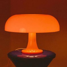 Puffball Lamp | Blood Orange-Dennis Did It Sun Rituals, Warm Lamps, Botanical Bedroom, Dream Lounge, Modern Fixtures, Orange Lamps, Apartment Vibes, Retro Interior Design, Statement Decor