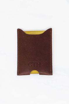 A slim and functional wallet for your credit cards or business cards. Holds 4+ cards. —————————————————————[ PRODUCT FEATURES ]—————————————————————◘ High Quality Genuine Leather ◘ Dimensions: 3.75"x 2.75" —————————————————————[ PERSONALIZATION INSTRUCTIONS ]—————————————————————◘ You can choose Letters - A-Z English (CAPS ONLY), Numbers 0-9. ◘ Maximum of 3 Letters/Numbers ◘ All products are custom, handmade, made to order. ◘ Please add Gift Notes in the custom text box. —————————————————————[ P Business Card Dimensions, Character Letters, Leather Card Wallet, Card Sleeve, Leather Card Holder, Text Box, Monogrammed Leather, Stamp Making, Unique Presents