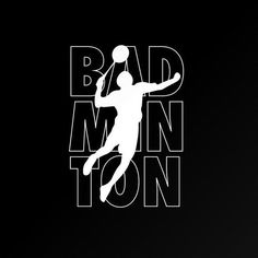 a black and white photo with the words bad manton on it, in front of a silhouette of a basketball player