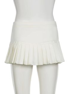 LIZAKOSHT - Casual Solid A-Line Pleated Skirts Basic Slim Low-Waisted Super Mini Skirts Women Summer Fashion Streetwear Ladies White High Waist Pleated Skirt, White Pleated Mini Skirt For Summer, White Mini Pleated Skirt For Summer, Elegant White Mini Pleated Skirt, White Pleated High Waist Skirt, Chic White Pleated Hem Tennis Skirt, White High-waist Pleated Skirt, White High Waist Pleated Tennis Skirt, Chic White Pleated Tennis Skirt