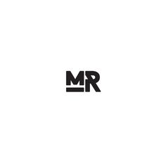 the word mr is written in black on a white background