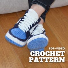 My crochet patterns are designed to be easy to follow, even for beginners. These cozy and stylish sneaker slippers are perfect for wearing around the house and are inspired by the design of a well-known brand. These unique and high-quality designs ensure a fun and engaging crochet experience with stunning results. IMPORTANT: 🔺This is a Digital PDF Crochet Pattern ONLY 🔺Finished baby items won't be shipped to you. Thanks for your understanding! BENEFITS: 🔸Easy to follow, even for beginners 🔸U Slippers Crochet Pattern, Easy Crochet Slippers, Slippers Crochet, Crochet Slipper Pattern, Slippers Pattern, Sneaker Slippers, Men's Shoe, Crochet Shoes, Crochet Slippers