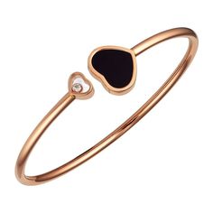 Chopard Happy Hearts, Diamond Icon, Heart Diamond, Gold Models, Happy Heart, Diamond Bangle, Girl Stuff, Bold Black, Watches Jewelry