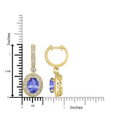 9x7mm Violetish Blue Tanzanite AAAA Halo Earring Oval shape 3.6ct with 1.18cttw Diamond in 14K & 18K White Gold, Yellow Gold, Rose Gold. Product Information SKU TT70008-24 Metal Type Your choice: 14K & 18K Metal Color Your choice: White Gold, Yellow Gold, Rose Gold Earrings Style Halo Earring Metal Weight 7.13 Primary Stone Gemstone Name Tanzanite Gemstone Species Zoisite No. Of Gemstones 2 Gemstone Shape Oval Gemstone Color Violetish Blue Gemstone Grade Your choice: AA, AAA, AAAA Gemstone Clari Oval Tanzanite Jewelry With Halo Design, Oval Tanzanite Halo Jewelry, Halo Earrings, Tanzanite Gemstone, Blue Tanzanite, Blue Gemstones, Rose Gold Earrings, Metal Color, Gold Yellow