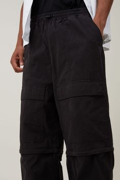 Parachute Super Baggy Pant Casual Black Parachute Pants With Patch Pockets, Casual Oversized Bottoms With Multiple Pockets, Casual Oversized Parachute Pants With Cargo Pockets, Baggy Summer Parachute Pants With Patch Pockets, Black Utility Parachute Pants For Summer, Sporty Baggy Bottoms With Patch Pockets, Black Cargo Style Parachute Pants For Summer, Oversized Black Casual Parachute Pants, Black Summer Parachute Pants