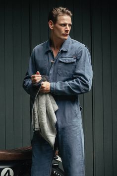 Calling all craftsmen, artists and creatives... These Coveralls bring the fundamentals of our brand to life. The ultimate uniform for work! Comfortable, hardwearing and stylish with the unique &SONS details to make them perfect.  Our Churchill Coveralls are made with the wearer in mind, with patch pockets on the leg, with extra, ones added on the back. The chest pocket includes a handy pencil slot and the elbows have patches to reinforce the fabric. The back features pleats to maximise movement Conservative Clothing, Coveralls Mens, Fabric Hanger, Son Clothes, Conservative Outfits, Baker Boy Hat, Baker Boy, Chore Jacket