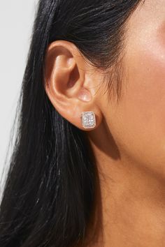 Accentuate your daily style with a luxurious touch. These earrings radiate timeless elegance. Everyday Cubic Zirconia Halo Earrings, Everyday Halo Design Cubic Zirconia Earrings, Elegant Everyday Jewelry With Halo Design, Elegant Everyday Earrings With Halo Design, Elegant Halo Earrings For Everyday, Elegant Everyday Halo Earrings, Elegant Everyday Halo Design Earrings, Emerald Halo, Halo Stud Earrings