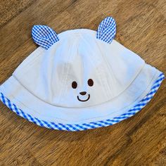 Infant Bucket Hat. Clean, Never Worn! Was A Gift, Recieved Two. Adjustable White Sun Hat For Playtime, White Summer Sun Hat For Playtime, Cute Cotton Sun Hat For Playtime, Summer Cotton Hat For Play, White Sun Hat With Curved Brim For Playtime, White Bucket Hat For Playtime, White Bucket Hat For Summer Playtime, White Curved Brim Sun Hat For Playtime, Spring Casual Bucket Hat For Playtime