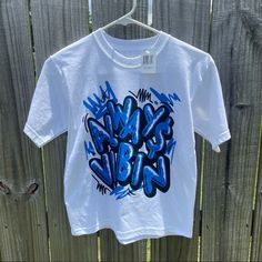 New With Tags Boy's Effectus Clothing Always Vibing T Shirt. White Colored With Blue. Size Boy’s Small. 100% Cotton. Boys Pattern, Mickey Mouse T Shirt, Shark Shirt, Boys Plaid, Dri Fit Shirt, Nike Tees, Kids Shorts, Western Shirts, Patterned Shorts