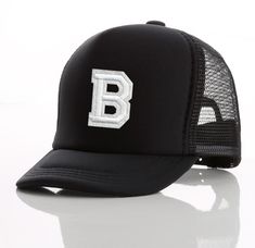 Customize this Trucker Hat! Great for Team sports, or just every day wear. 🧢 Hat has a black foam front and a mesh, snapback adjustable back. Varsity letter patch is embroidered with white thread and white backing. Here's what to do: 1. Choose Your Letter! **Please take note of our processing and shipping times prior to ordering. We offer expedited/priority shipping and processing for a fee. Feel free to message me with any questions.Our current processing time is 2-5 business days + shipping t Hat For Kids, Easter Hats, Varsity Letter, Letters For Kids, Les Sports, Kids Baseball, Mesh Hat, Team Sports, Kids Hats