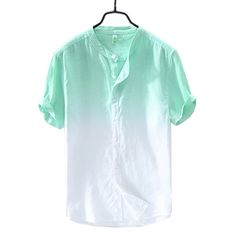 Summer Cotton Shirt – Shirts In Style Green Short Sleeve Summer Shirt, Green Cotton Short Sleeve Shirt For Summer, Green Cotton Short Sleeve Shirt For Spring, Casual Crew Neck Summer Shirt, Relaxed Fit White Shirt For Summer, White Short Sleeve Shirt For Summer, White Relaxed Fit Shirt For Summer, Trendy Green Shirt For Summer, Summer White Relaxed Fit Shirt