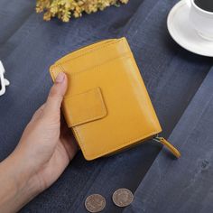 This Yellow Wallet is a chic Trifold Credit Card Holder designed for women, offering both style and functionality. Made from premium leather, this Women's Leather Wallet features RFID protection and a secure zip pocket, making it an ideal Small Leather Gift for Ladies. 🧡 DETAILS: Genuine Leather RFID Secure Tab Closure 12  Credit Card Slots ID Window 4 Slip Pockets Note Section External Zipped Coin Section Size: 12.5 cm x 10 cm Weight: 147g SHIPPING: 📦 When Will My Order Ship? All orders ship Leather Rfid Blocking Card Holder, Modern Card Holder For Daily Use, Trifold Wallet With Card Slots For Daily Use, Elegant Yellow Wallet With Card Slots, Travel Bifold Card Holder, Elegant Yellow Wallet, Leather Card Holder With Interior Slots, Yellow Coin Purse For Everyday Use, Compact Coin Purse With Card Slots