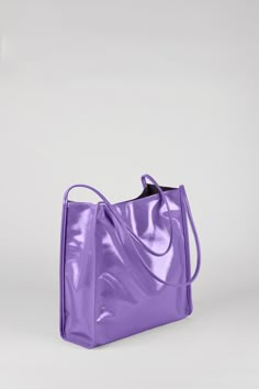 Lilac high shine PVC tote bag_1 Purple Handbags Lyst, Luxury Lavender Shoulder Bag For Everyday Use, Luxury Lavender Shoulder Bag, Luxury Purple Square Shoulder Bag, Cheap Lavender Women's Bags, Cheap Handmade Purple Shoulder Bag, Cheap Playful Purple Bags, Cheap Functional Purple Bags, Cheap Functional Purple Bag