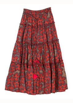 Women Red Cinched Print Patchwork Cotton Maxi Skirts SummerFabric: Cotton 45%, Linen 55%Size & Fit: This garment fits true to size.Length: Size 2XL measures 39"from waist to hem.Waist:Fitted - elastic waist allows stretch Hip: Loosely Fitted. room for hips. Hand Wash Cold. Fashion Outfits Casual, Maxi Skirts Summer, Skirts Summer, Cotton Maxi Skirts, Oversized Dress, Cotton Maxi, Maxi Skirts, Summer Fabrics, Linen Dresses