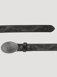 32mm floral emboss belt Oval longhorn metal buckle S/M: 21-27 L/XL: 29-35 Classic Black Concho Belt Buckles, Metal Buckles, Black Belt, Emboss, Buckle, Floral, Black