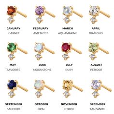 Add a little personalized magic to your style with our delicate and dainty gemstone earrings. Choose the birthstone earrings to represent a birth month or to stand for a special date. Mix or match - these sparkly stones will tell your story. This earring is sold as a single, add two to your cart if you wish to buy a pair 14K Solid Gold Size: 5x2.6mm Gemstone size: 2.5mm White Sapphire size: 1.4mm Traditional butterfly back Sold as a single stud Traditional Butterfly, Sapphire Studs, Birthstone Earrings, Tell Your Story, Demi Fine Jewelry, Birthstone Earring, Birth Month, White Sapphire, Cleaning Jewelry