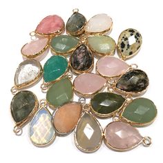 PRICES MAY VARY. Natural healing crystal stone pendants. Random 10 pcs. These stone pendants are 14x22 mm. The teardrop pendant can bring you a relaxing and peaceful feeling, and remind you to think positively, which is ideal for meditation, yoga, balancing emotional energy and more. The stone pendant can be widely applied to make bracelets, necklaces, earrings, anklets, key chains and so on, just play your imagination, and make interesting crafts. Wide applications:
These pendants are sturdy en Stones For Jewelry Making, Craft Making, Estilo Boho, Bracelet Jewelry, Diy Necklace, Beaded Pendant, Accessories Necklace, Necklace Bracelet, Jewelry Making Beads