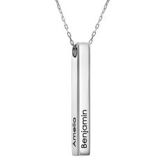 Customized pieces are very charming because you know they’re distinctly yours. If you’re a fan of personalized items, extend this love to your accessories. Check out our Totem 3D Bar Necklace in 10k White Gold. This personalized bar necklace’s perennially chic design is quite hard to ignore. This custom white gold necklace is so easy to match with most of the items in your wardrobe, and gives that polished touch to what would otherwise be an ordinary outfit. It being engraved adds to it being Customizable Silver Bar Necklace For Anniversary, Personalized Bar Necklace, Godmother Necklace, World Map Necklace, World Necklace, Dove Necklace, Acorn Necklace, Karma Necklace, Horoscope Necklace