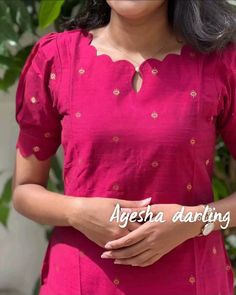 Different Kurti Styles, Sleeves For Dresses Ideas, Kurti Neck Models, Dress Tops Designs, Kurti Neck And Sleeve Designs, Sleeves Design For Kurta, Kurti Sleeves Designs Latest Fashion, Kurti Designs Neck Design, Necks For Kurtis