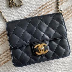 Comes With Poshmark Authentication. Great Condition With Minimal Wear. Chanel Mini Square, Vintage Chanel Bag, Chanel Mini, Bags Vintage, Chanel Bags, Vintage Chanel, Flap Bag, Chanel Bag, Bag Lady