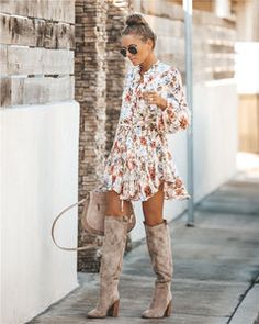 Vestidos Country, Country Chic Outfits, Stile Boho Chic, Look Boho Chic, Random Fashion, Looks Country, Night Dresses, Estilo Hippie, Hot Boots