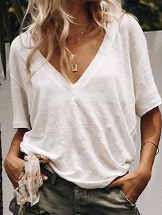 Mode Kimono, Half Sleeve Tops, Collar Tshirt, Pinterest Fashion, Look Vintage, 가을 패션, Casual Tee, Plus Size Blouses, Short Sleeve Blouse