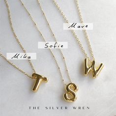 Trendy and chic this bubble letter necklace for women is made for everyday! This will be your new favorite personalized jewelry! Wear your favorite initial on dainty gold chain, perfect for a gift too! •14kt gold over brass letter pendant•14kt gold chain in your choice of style •Letter is suspended from a corner Wonderful for layering! Trendy Personalized Initial Necklace For Everyday, Minimalist Everyday Initial Necklace With Letter Beads, Dainty Everyday Initial Necklace With Letter Beads, Everyday Gold Charm Necklace With Custom Name, Everyday Initial Necklace With Letter Beads, Everyday Initial Pendant Name Necklace With Letter Beads, Minimalist Personalized Initial Necklace In 14k Gold Filled, Minimalist Personalized Initial Necklace In 14k Gold, Personalized 14k Gold-filled Initial Pendant Necklace