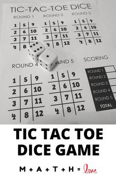 tic tac toe dice game. Addition Dice Games, Dice Game For Large Group, Dice Games Kids, Math Dice Games 3rd Grade, Fun Lessons For Elementary School, Dice Bingo Free Printable, Back And Forth Dice Game, Dice Games For Kids Free Printables