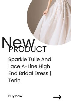 the new product sparkle tulle and lace - a - line high end bridal dress