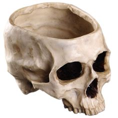 PRICES MAY VARY. Large Skull Planter - Vivid skull shape planter, looks real and fun. Perfect for grow flower, bonsai, and succulents. Can be a decorative addition to you desk. Material - High strength resin, Study and lasting. It’s friendly to environment. Exquisite Workmanship - Featuring exquisite workmanship makes it looks like a real skull. A Great and funny ornament for a bar, club. Dimension(Approx.) - 6.3x4.21x4.13 inch (LxWxH) . Please read the 2nd pic for details. Gag gifts - Would be Container Decoration, Home Office Desk Decor, Halloween Candy Bowl, Skull Planter, Skull Model, Office Table Desk, Real Skull, Resin Skull, Herb Containers