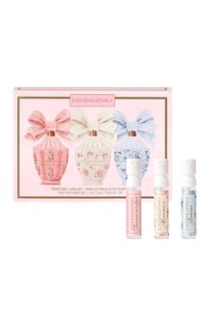 Want them all? Try out all three scents and figure out your favorite with the Discovery Set. Get mini versions of Forever in Love, Bohème, and Moondance all in one must-have bundle.   Scent Notes: Forever in Love is a vibrant floral with green pear and gardenia, and hints of cedarwood. Moondance is an indulgent velvet Perfume Ariana Grande, Forever In Love, Sephora Favorites, Velvet Rose, Perfume Collection Fragrance, Beauty Forever, Perfume Set, Fragrance Collection, In Full Bloom