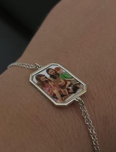 Custom Photo Silver Bracelet with Protective Resin | Personalized Family Portrait Bracelet | Unique Gift for Loved Ones FAMILY PHOTO BRACELET  Capture and cherish your favorite moments with our Custom Photo Silver Bracelet. This exquisite piece features a personalized photo of your choice, expertly placed on a high-quality silver plate and sealed with a protective resin coating for a stunning, long-lasting finish. Perfect for commemorating special occasions, family moments, or as a thoughtful gi Resin Personalized, First Family Photos, Bracelet Photo, Rose Gold Gifts, Resin Coating, Family Moments, Photo Bracelet, Personalized Family, Polish Jewelry