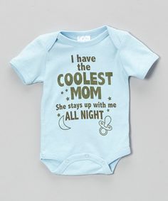 Blue 'Coolest Mom' Bodysuit John Bennett, Cricut Baby, Mon Cheri