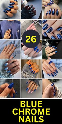 Acrylic Nails Ideas Blue, Dark Blue French Tip Nails, French Tip Designs, Electric Art, Blue Chrome Nails, Blue Coffin Nails, Dark Blue Nails, Navy Nails, French Tip Design