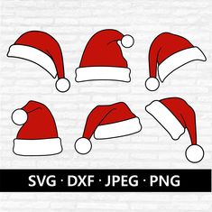 santa hat svg dxf file