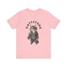 Cattitude, Cute and funny Cat Tshirt, Cute cat Tee, Cat lover t-shirts, cat lover gift, cat tshirt women, cat gifts, cute graphic T, cat lady, cat mom, Trendy Streetwear T-shirt With Cat Design, Trendy Cat Design T-shirt For Streetwear, Trendy Cat Design T-shirt For Spring, Cotton T-shirt With Cat Design For Gift, Cotton T-shirt With Cat Design As Gift, Casual Cat Design T-shirt As Gift, Summer Pink T-shirt With Cat Design, Casual T-shirt With Cat Design As Gift, Casual T-shirt With Cat Design For Gift